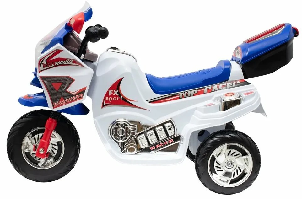 Baby Mix Detská elektrická motorka Racer, biela