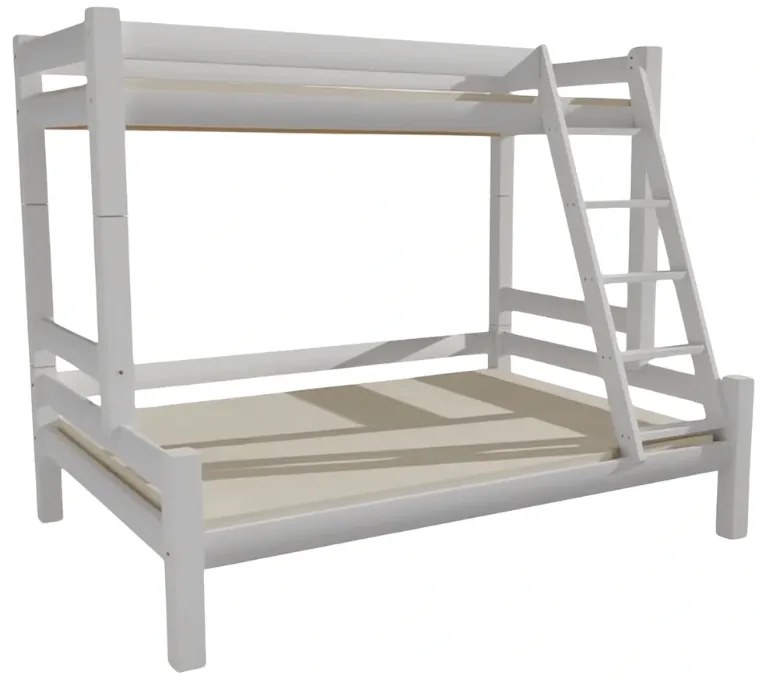 Detská poschodová posteľ s rozšíreným spodným lôžkom z masívu ROBUST 8X8 6A - 200x90 cm