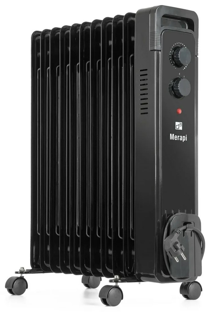 G21 Merapi olejový radiátor, 11 rebier, 2500 W,čierny