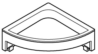 GROHE 411062430 - Rohová polička do sprchy ESSENTIALS 250 × 250 mm čierna