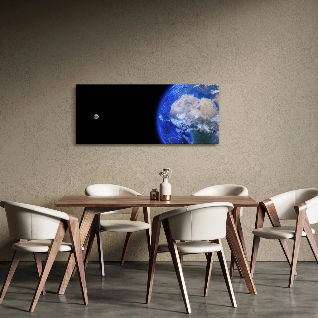 Obraz Mesiaca a Zeme (120x50 cm)