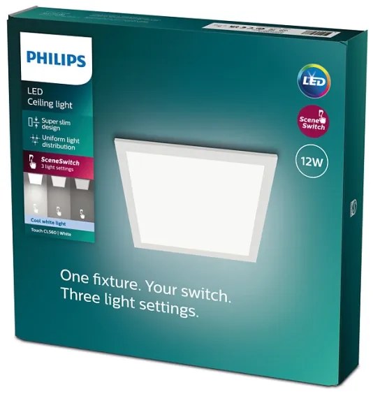 Philips - LED Stmievateľné stropné svietidlo SLIM SCENE SWITCH LED/12W/230V 4000K