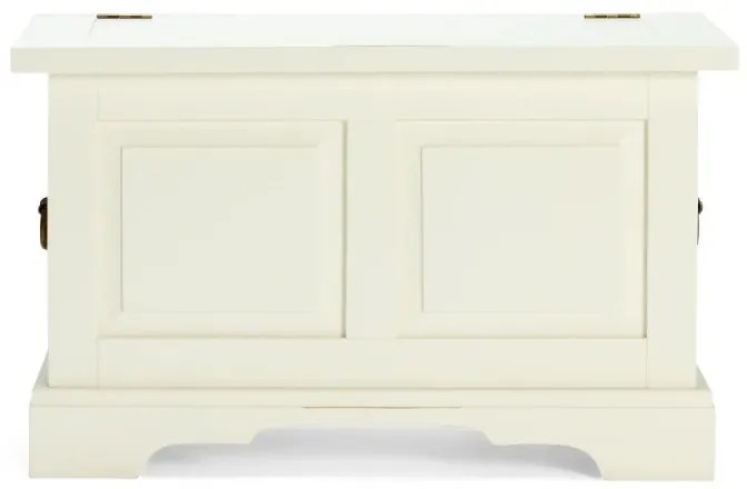 furniture-nabytek.cz - Masívna truhlica Catana z borovice a MDF, lakovaná, biela – 80×44×50 cm