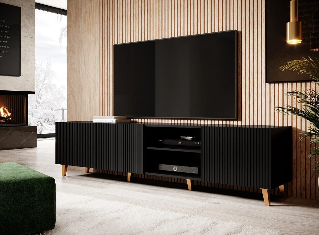 Cama Čierny TV stolík Pafos 4D