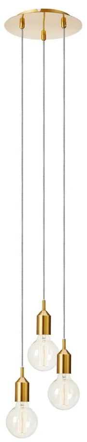Závesné svietidlo v zlatej farbe Markslöjd Bronx 3L