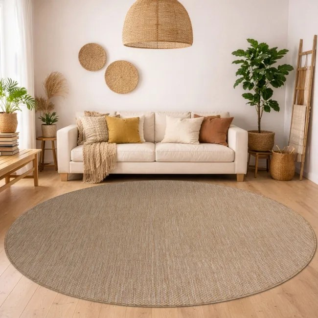 Koberec SIZAL SION A5165A prírodný kruh