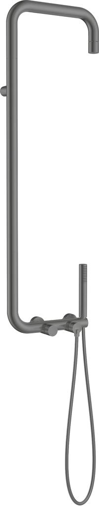 Deante Silia, sprchový stĺp s pákovou sprchovou batériou, titánová, DEA-NQS_D4XM