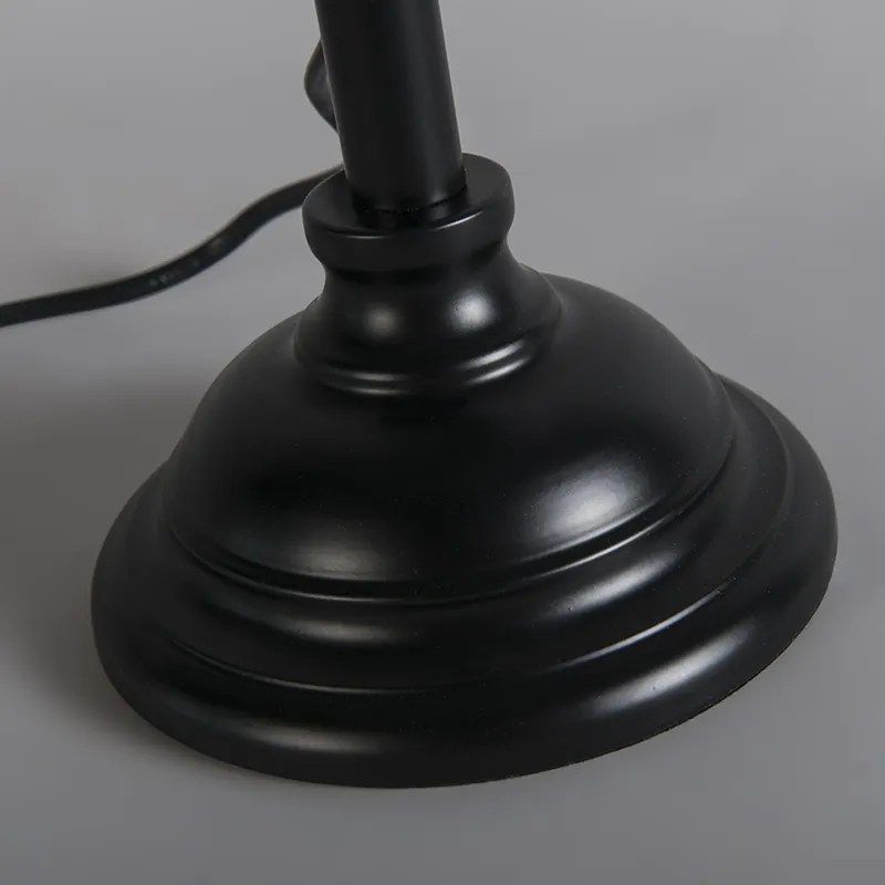 Klasická stolná lampa čierna nastaviteľná bez tienidla - Accia