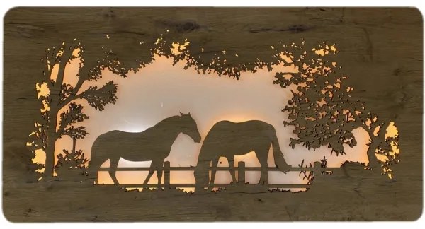 Li-Go 5012/B/4 - LED nástenná dekorácia LED/10W/5V 30000 mAh 120x60 cm dub