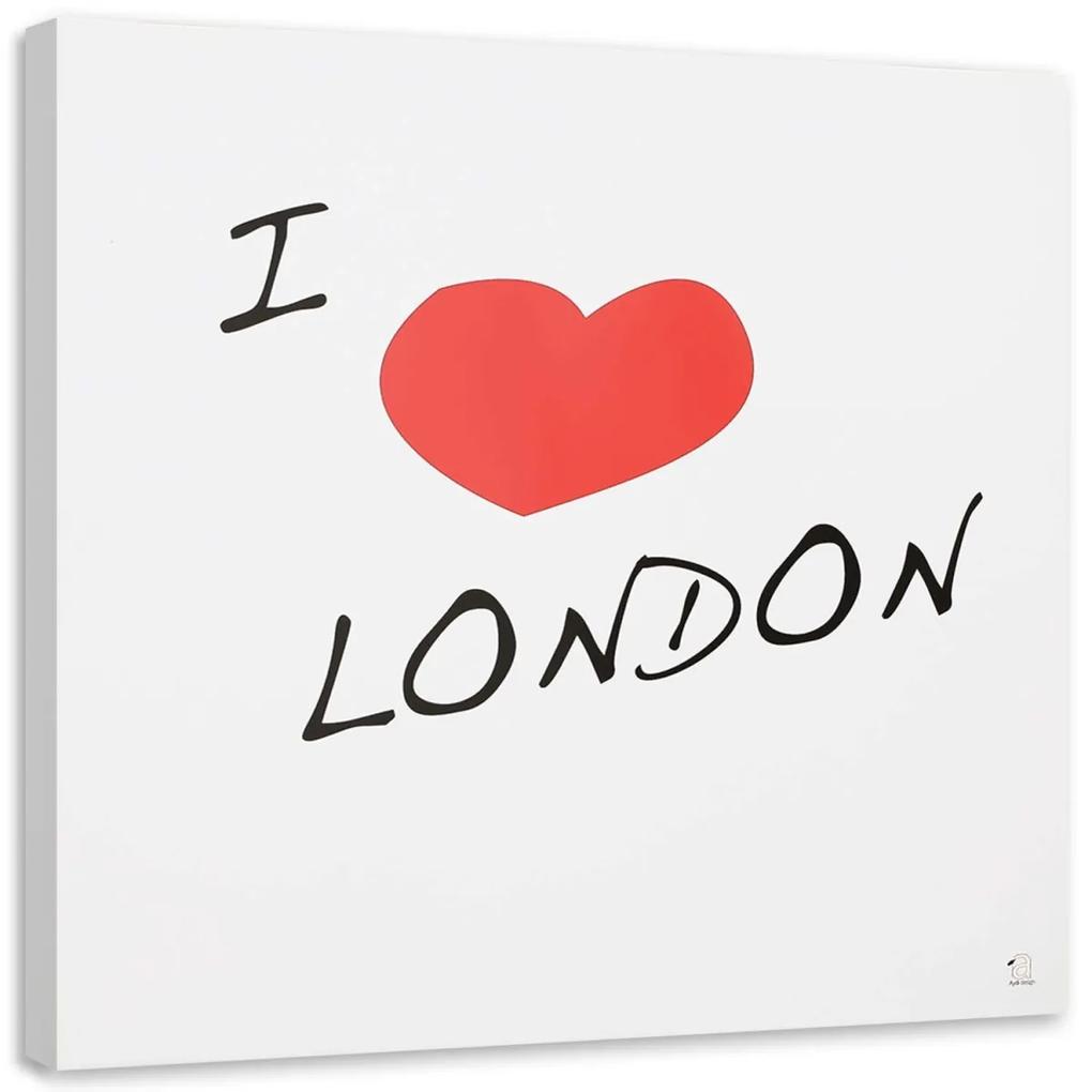 Obraz na plátně I Love London Heart - 60x60 cm