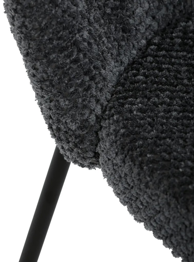 Jedálenská stolička Bouclé CT-W1077 GREY2,tmavosivá