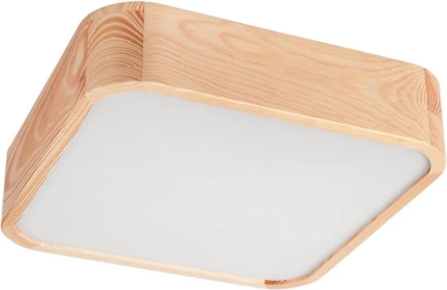 Stropné svietidlo NATURAL SQUARE 2xE27/15W/230V 35x35 cm borovica