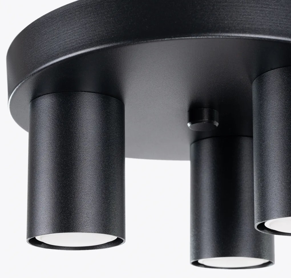 Stropné svietidlo Lagos, 3x čierne kovové tienidlo