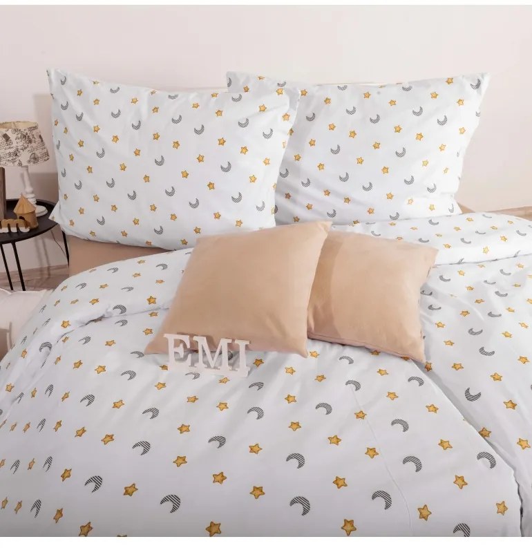 Obliečky bavlnené Moonlight EMI, Štandardný set jednolôžko obsahuje 1x 140x200 + 1x 70x90
