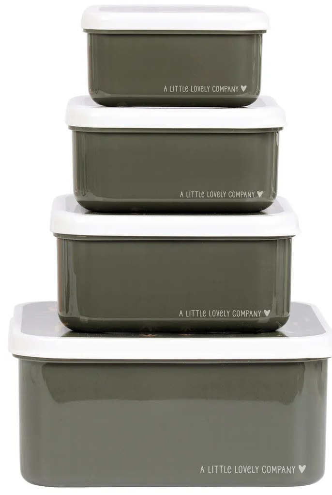 A Little Lovely Company - súprava štyroch desiatových škatuliek - zvieratá zo savany