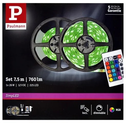 Paulmann 78979 - LED RGB/26W Stmievateľný pásik SIMPLED 7,5m 230V + DO