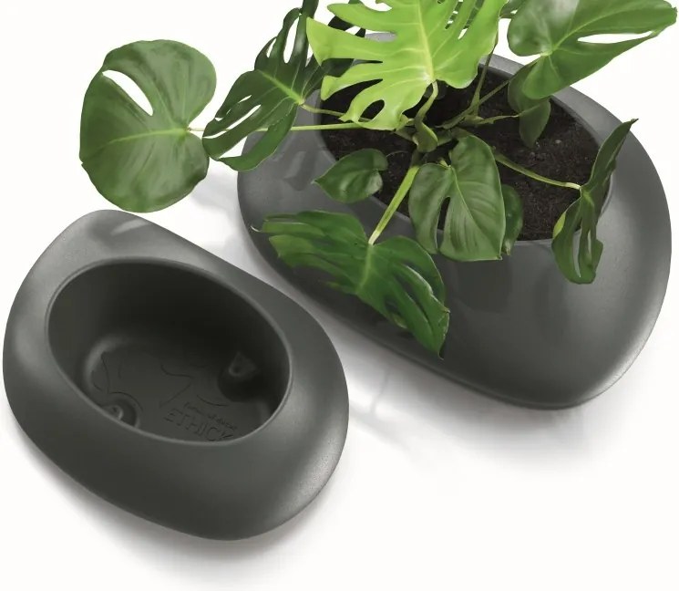 Plastový květináč Yekes šedý