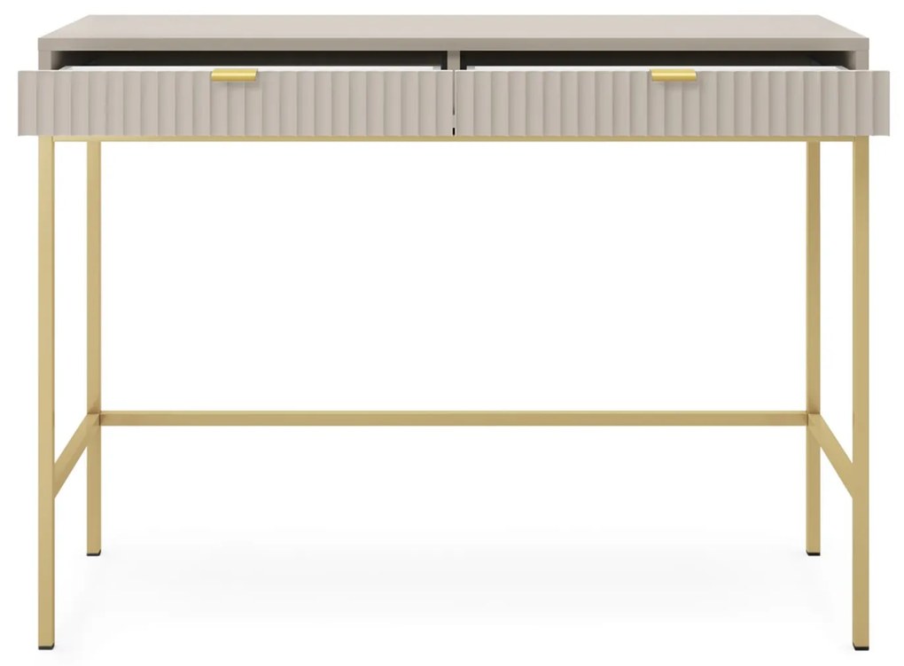 Toaletní stolek Nova 104 cm kašmír/zlatý