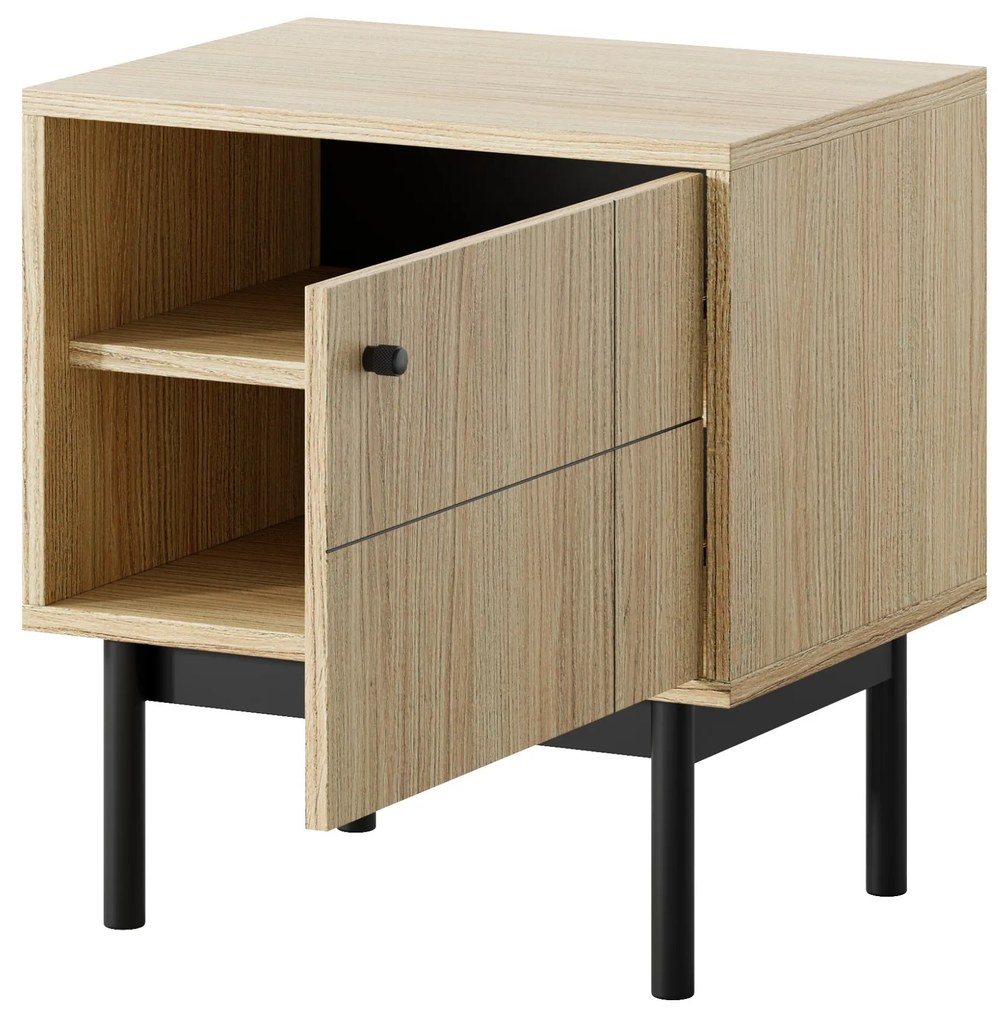 Nočný stolík Japandi 54 cm dub linea