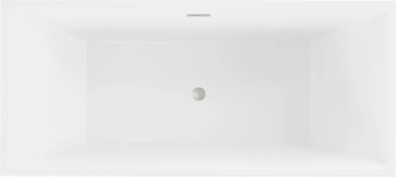 Mexen Vigo, voľne stojaca vaňa 178,5 x 80 cm, biela, brúsená oceľ prepad, 51251788000-97