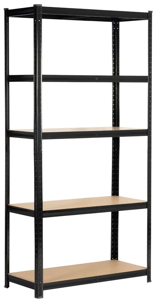 Kovový regál REGMET 90x40x180 cm černý