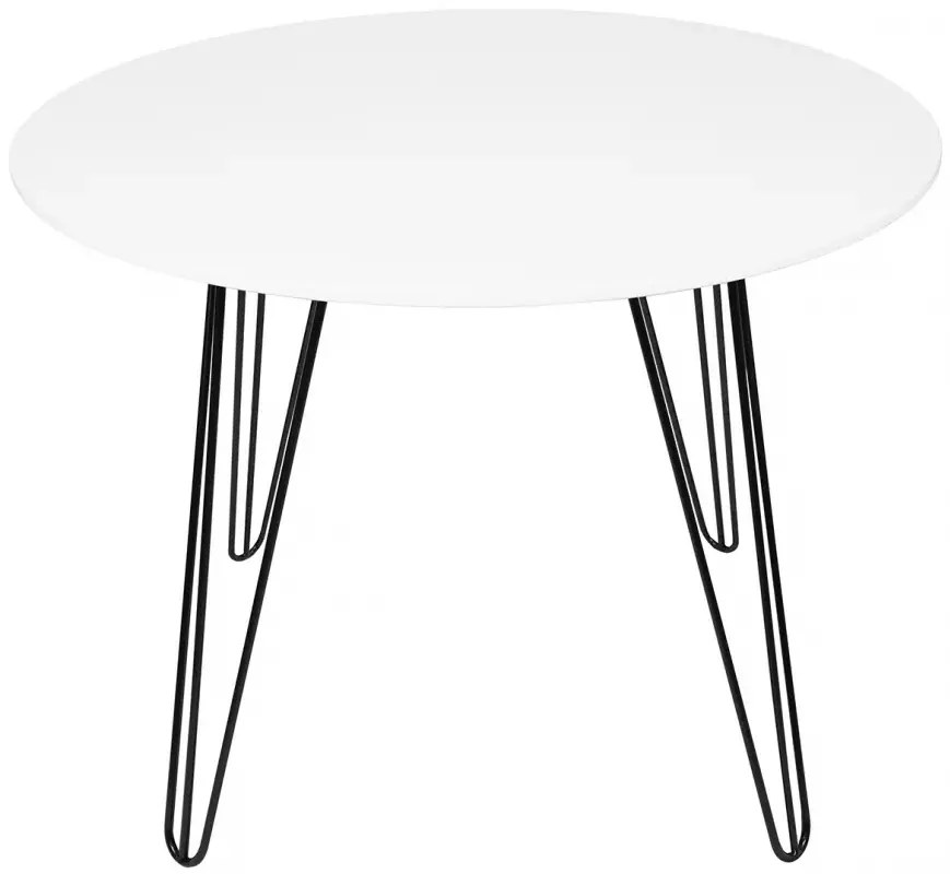 AKCIA Okrúhly jedálenský stôl HARRY 100x100, biely II. akosť