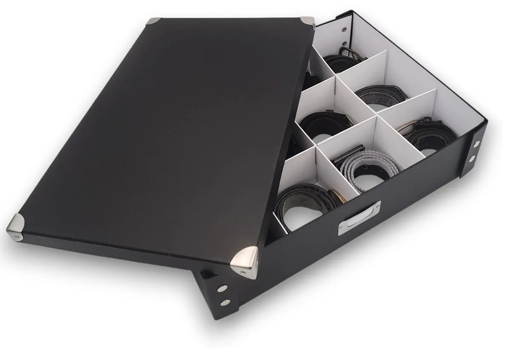 Zeller Present Triediaci organizér s priehradkami, na spodnú bielizeň, kravaty, opasky - TIE-BELT čierny