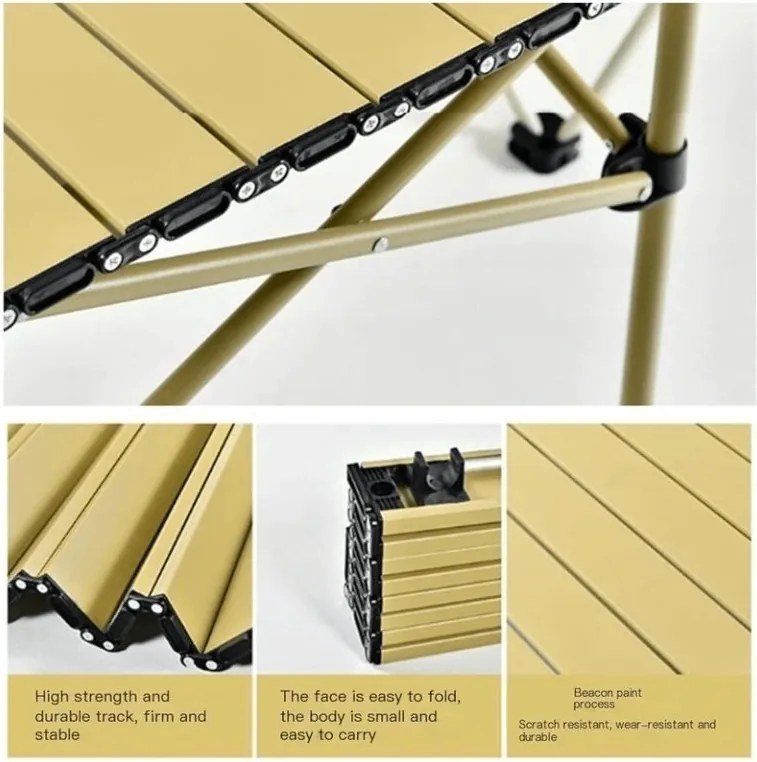 Cateringový stôl CATERFOLD 53x51 cm, béžový