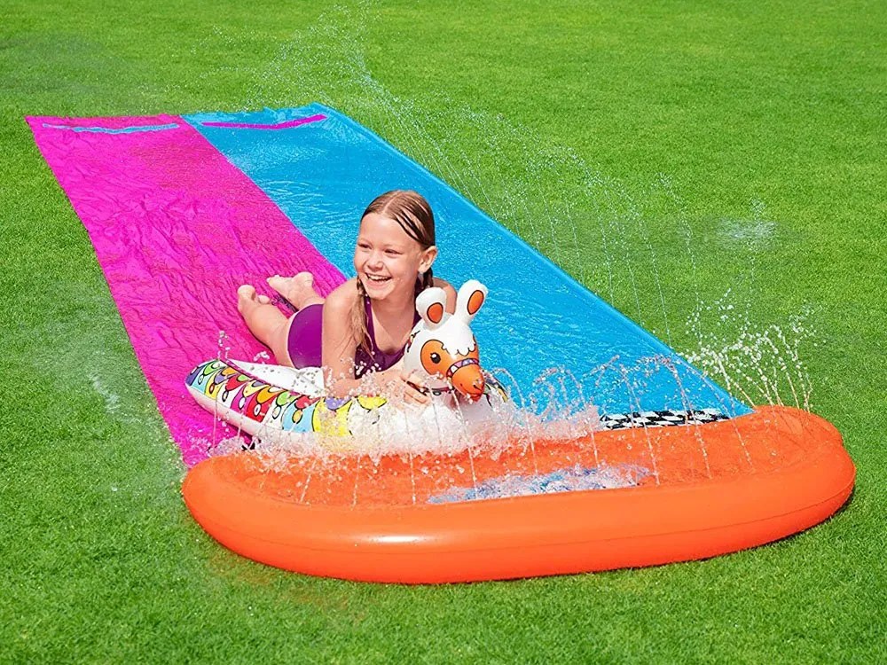 Dvojitá šmýkľavka 4.88m LAMA RAMA Bestway 52320