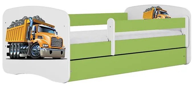 Detská Posteľ. Babydreams+Sz+M zelená 70x140 - Nákladné auto
