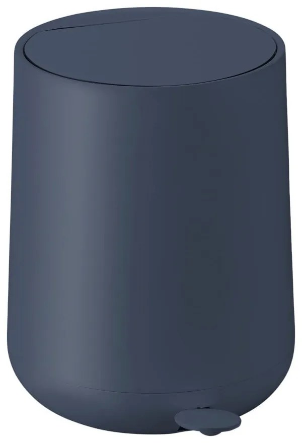 Tmavomodrý pedálový plastový odpadkový kôš 5 l Nova – Zone