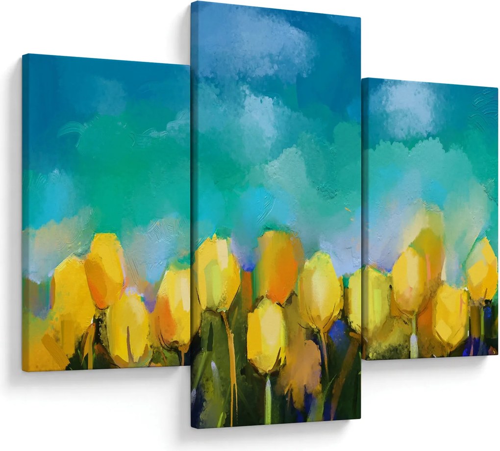 Obraz žltých tulipánov (90x60 cm)
