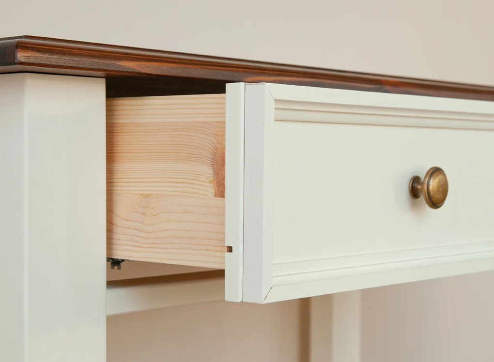 PROXIMA.store - Rustikálny toaletný stolík 0.3 - BELLUNO ELEGANTE FARBA: biela - dub