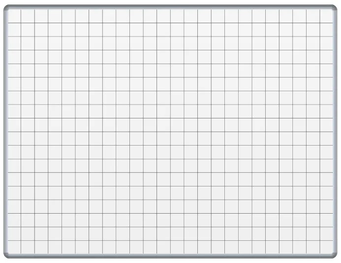 Biela keramická popisovacia tabuľa s potlačou ekoTAB, 1200 x 1000 mm, štvorce / raster