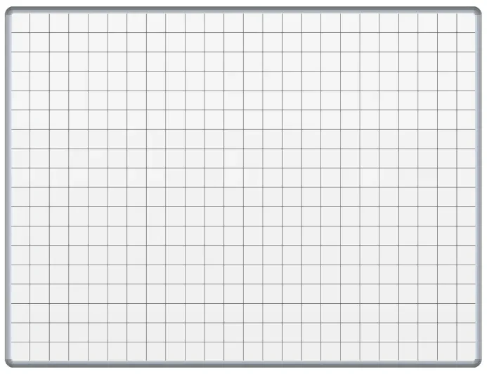 Biela keramická popisovacia tabuľa s potlačou ekoTAB, 1200 x 1000 mm, štvorce / raster