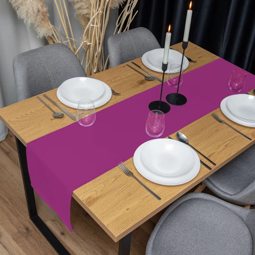 Biante Dekoračný behúň na stôl Rongo RG-092 Purpurový 45x140 cm