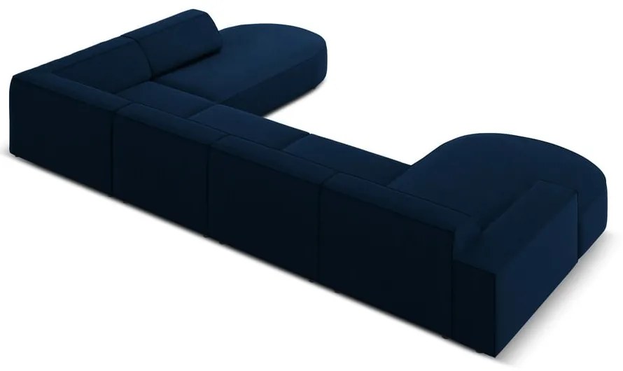 Modrá zamatová rohová pohovka (pravý roh) Jodie - Micadoni Home