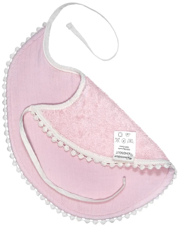 Ružový mušelínový podbradník Kindsgut London