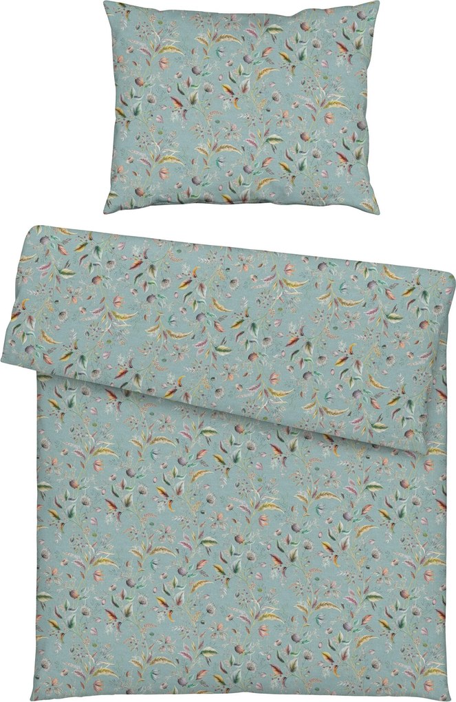 XXXLutz POSTEĽNÁ BIELIZEŇ, makosatén, mätovozelená, 140/200 cm Estella - Obliečky & plachty - 004142066603