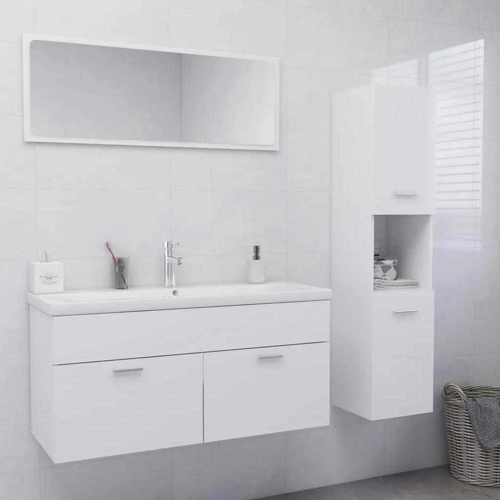 Súprava kúpeľňového nábytku biela drevotrieska 3071432