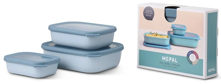Potravinové škatuľky v súprave 3 ks Cirqula – Mepal