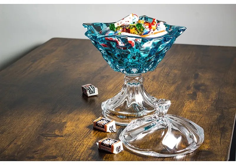 KRIŠTÁĽOVÁ MISKA BOHEMIA SAMBA AQUAMARINE 305MM