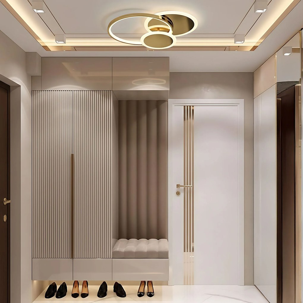 Toolight Toolight, LED stropné svietidlo + diaľkové ovládanie, APP1710-C, zlatá lesklá, OSW-04039