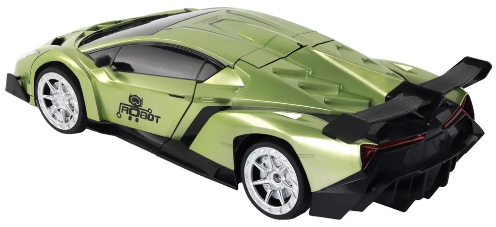 Lean Toys Zelený Transformer na diaľkové ovládanie 1:10