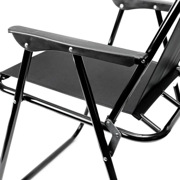 Skladacia kempingová stolička čierna