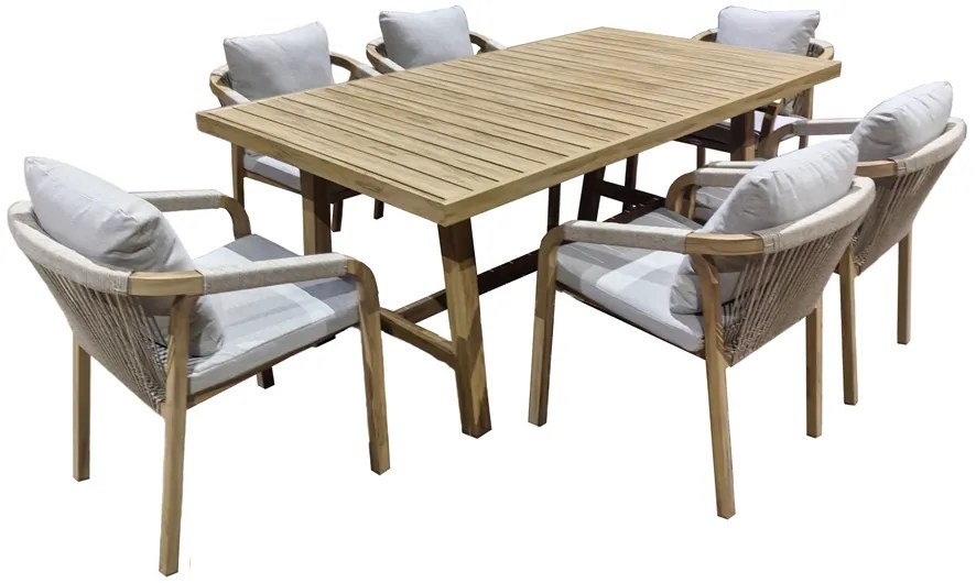 Hliníková jedálenská súprava RAVONTI 182 so 6 stoličkami