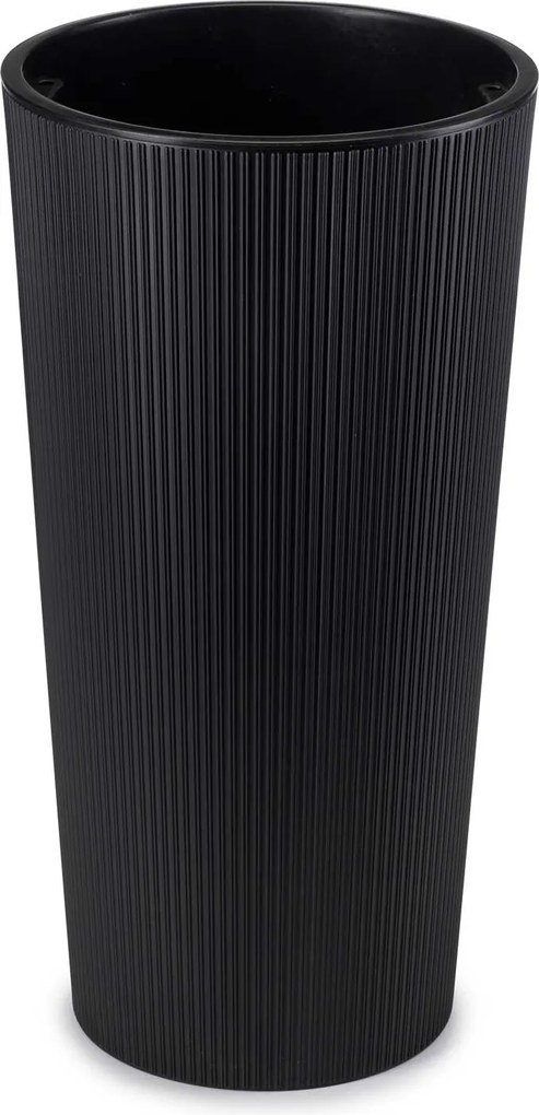 PLASTOVÝ KVETINÁČ URBANIKA ECO SADA 2KS 57X30 CM+46,6X25,5 CM ČIERNA