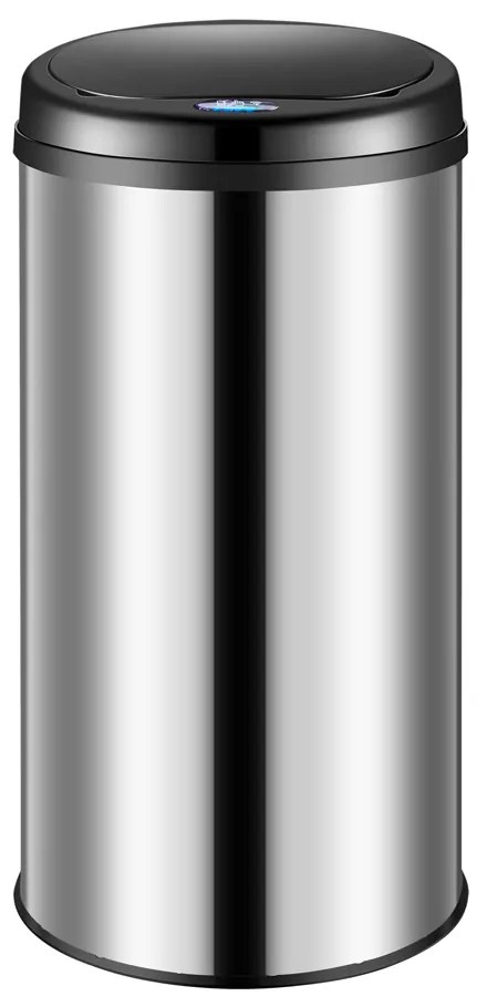 InternetovaZahrada Bezdotykový odpadkový kôš s USB 40 L - strieborný