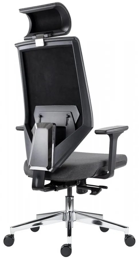 Kancelárska ergonomická stolička EDGE — látka, sivá, nosnost 150 kg