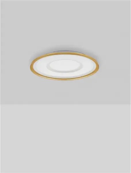 LED stmievateľné zlaté dizajnové stropné svietidlo Figin 60 s diaľkovým ovládaním 49W